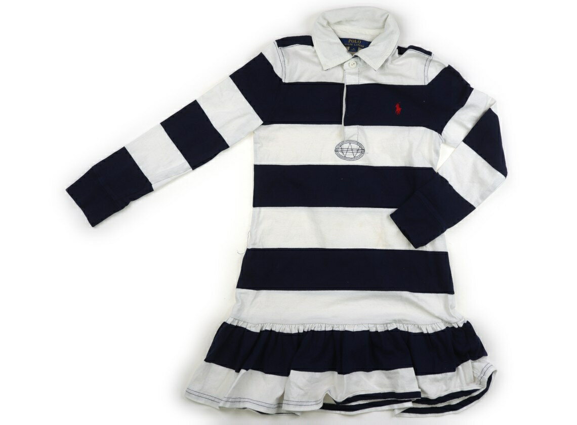 Rakuten - ポロラルフローレン POLO RALPH LAUREN ワンピース 140 女の子 ネイビー　白　 子供服 ベビー服 キッズ アウトレット ユーズド 【中古】キッズ・ベビー・マタニティ