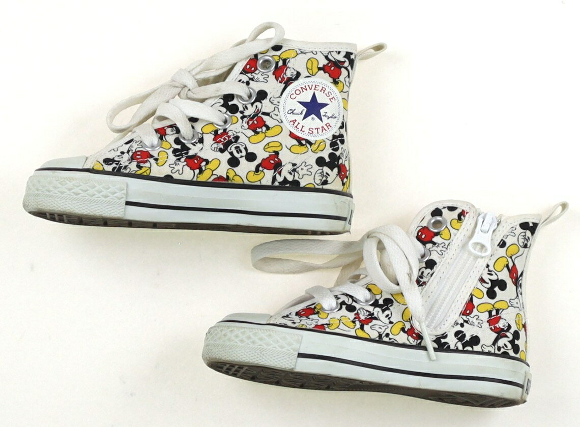 コンバース CONVERSE スニーカー 靴15cm〜 女の子 白、黒、ミッキーマウス柄 子供...