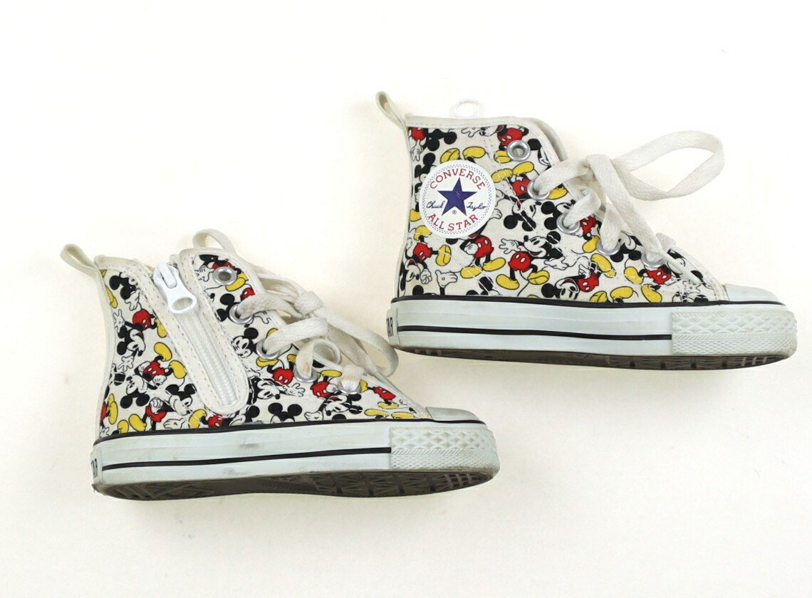 コンバース CONVERSE スニーカー 靴15cm〜 女の子 白、黒、ミッキーマウス柄 子供...