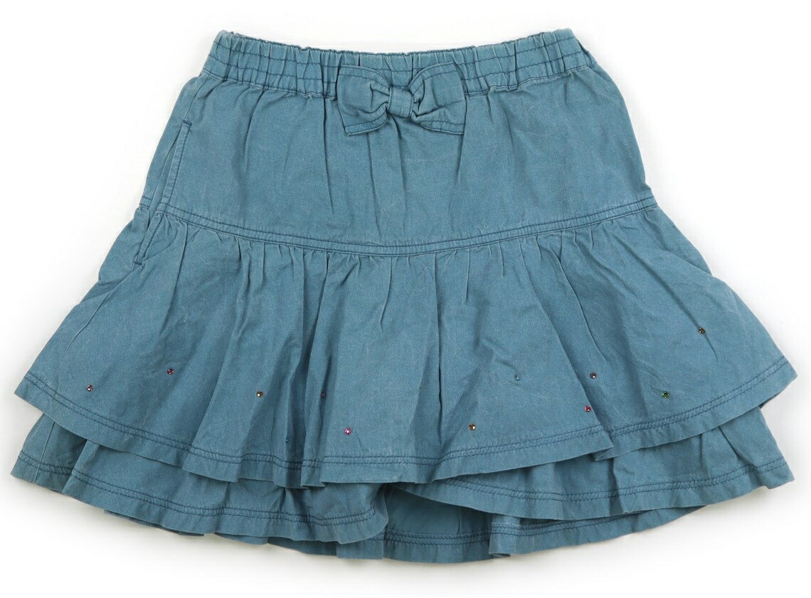 メゾピアノ mezzo piano スカート 150 女の子 ライトブルー、ラインストーン 子供服 ベビー服 キッズ アウトレット ユーズド 【中古】キッズ・ベビー・マタニティ