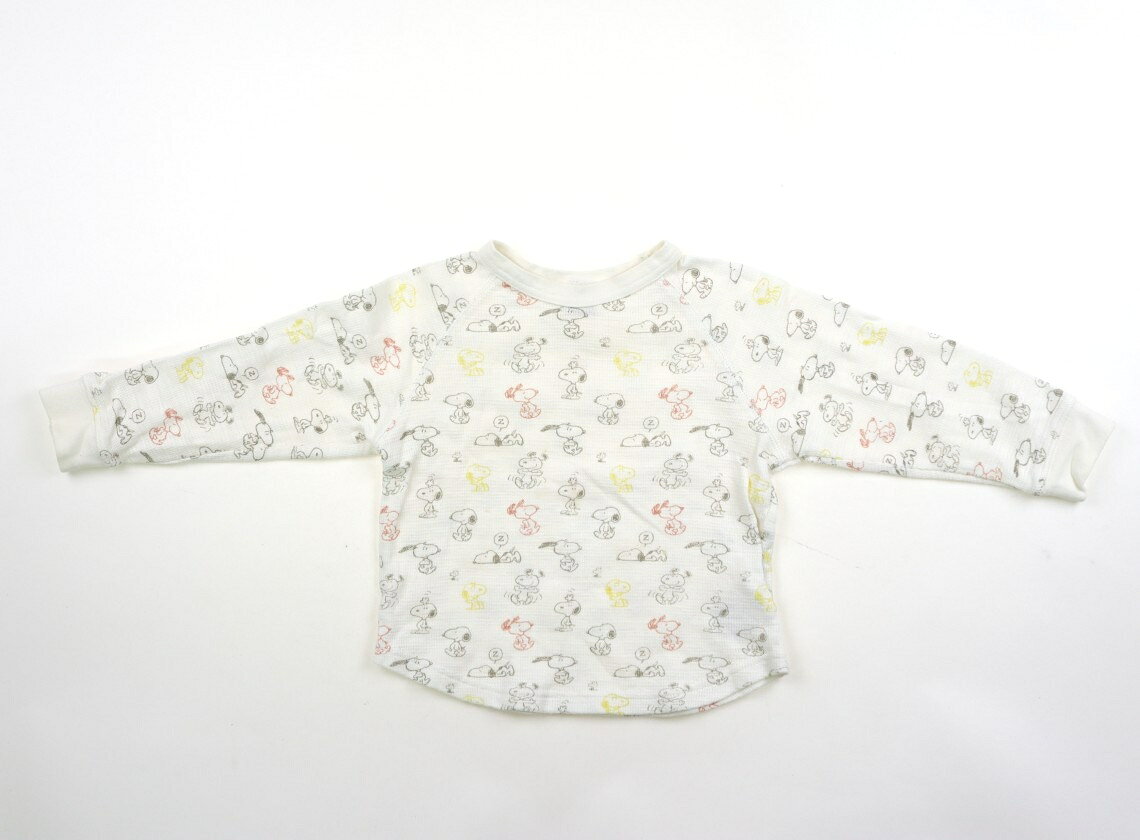 プティマイン petit main Tシャツ・カットソー 100 女の子 白、スヌーピー柄 子供服 ベビー服 キッズ アウトレット ユーズド 【中古】キッズ・ベビー・マタニティ