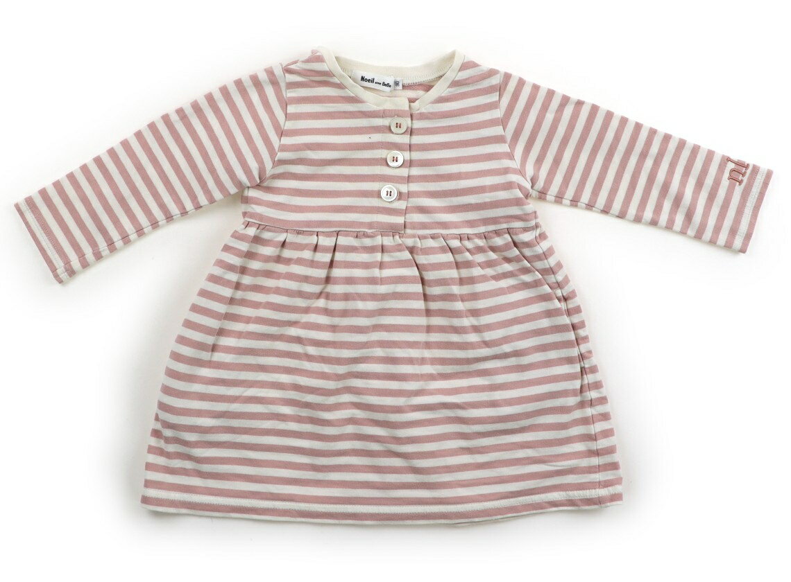 Rakuten - ノイユ Noeil ワンピース 90 女の子 くすみピンク　白 子供服 ベビー服 キッズ アウトレット ユーズド 【中古】キッズ・ベビー・マタニティ