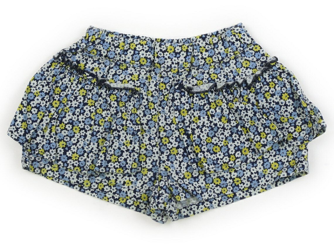アプレレクール apres les cours ショートパンツ 80 女の子 ネイビー、白・黄・ブルーの花柄 子供服 ベビー服 キッズ アウトレット ユーズド 【中古】キッズ・ベビー・マタニティ