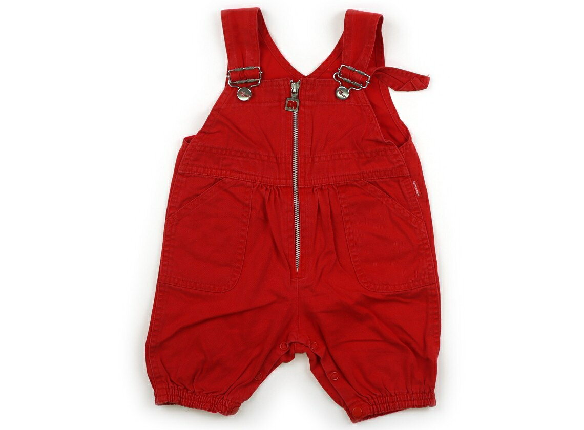 ミキハウス miki HOUSE ベビーオーバーオール 80 女の子 赤 子供服 ベビー服 キッズ アウトレット ユーズド 【中古】キッズ・ベビー・マタニティ