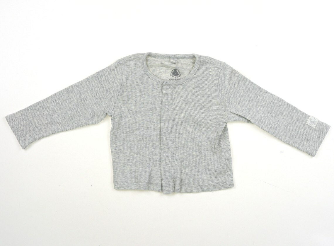 プチバトー PETIT BATEAU カーディガン 70 男の子 グレー 子供服 ベビー服 キッズ ...