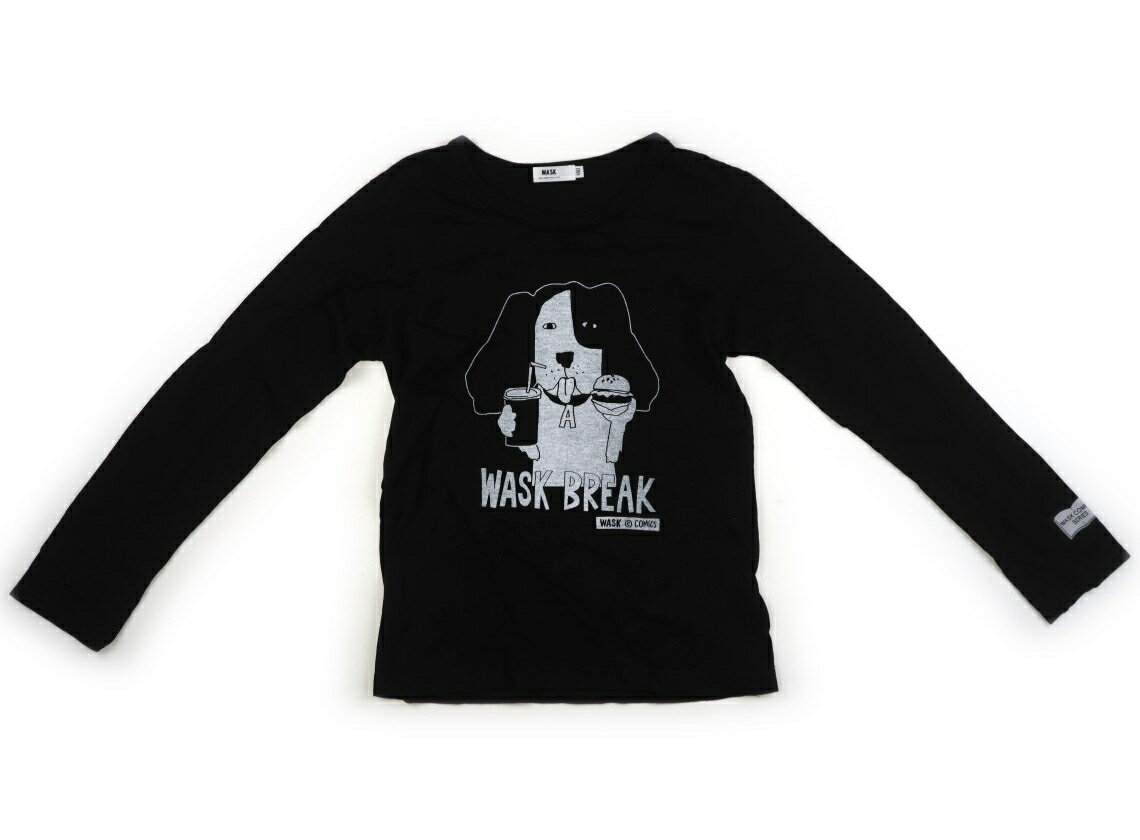 ワスク WASK Tシャツ・カットソー 140 男の子 黒、白、犬・ハンバーガー 子供服 ベビー服 キッズ アウトレット ユーズド 【中古】キッズ・ベビー・マタニティ