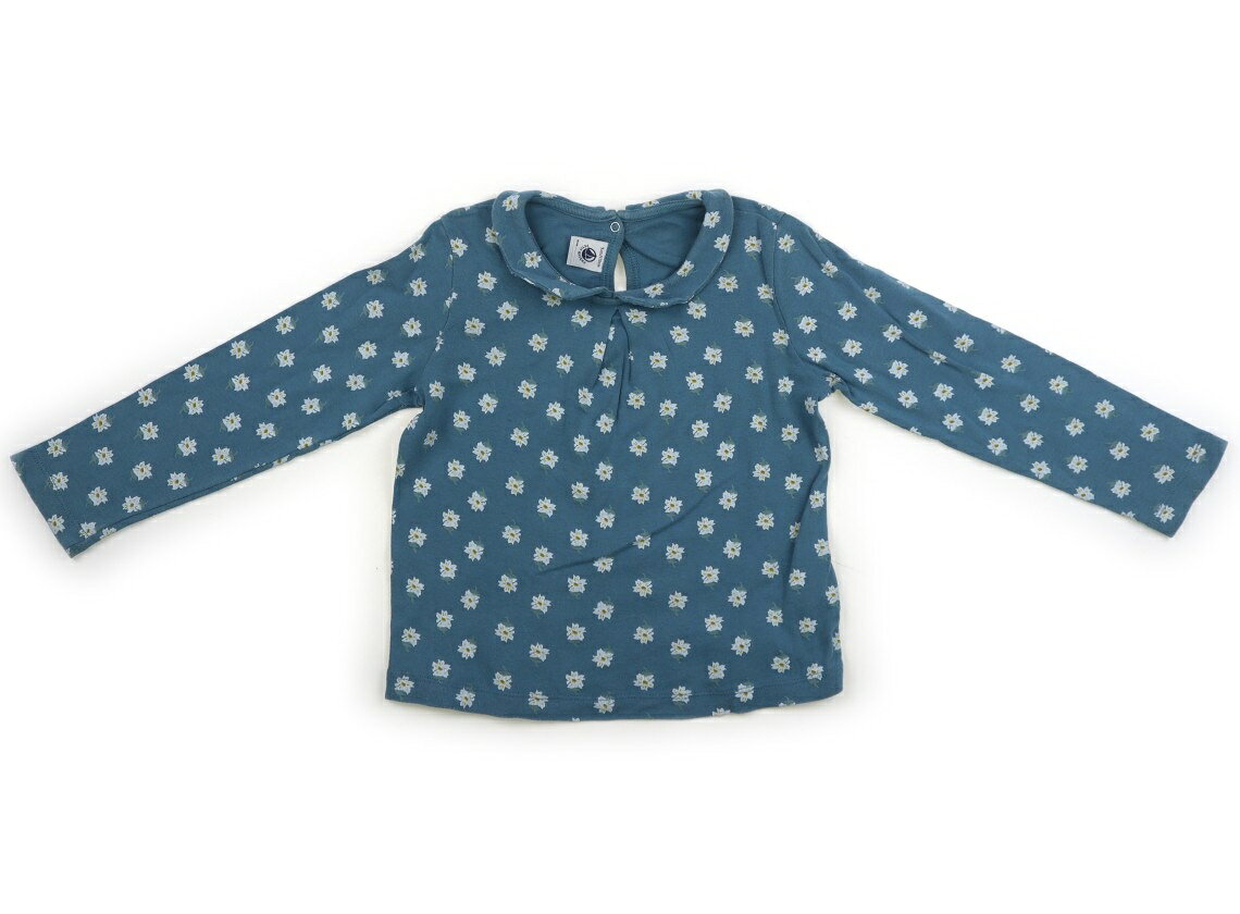 Rakuten - プチバトー PETIT BATEAU Tシャツ・カットソー 110 女の子 花柄くすみブルーホワイト 子供服 ベビー服 キッズ アウトレット ユーズド 【中古】キッズ・ベビー・マタニティ