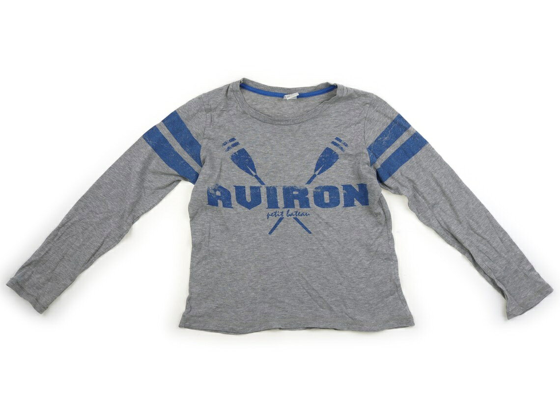 プチバトー PETIT BATEAU Tシャツ・カットソー 130 男の子 グレー、青系プリント 子供服 ベビー服 キッズ アウトレット ユーズド 【中古】キッズ・ベビー・マタニティ