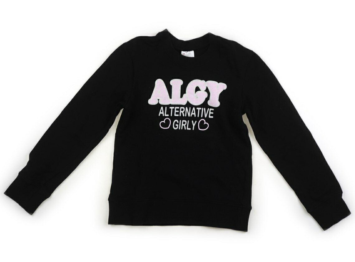 Other - アルジー ALGY トレーナー・プルオーバー 140 女の子 ブラック・白・ピンクロゴ 子供服 ベビー服 キッズ アウトレット ユーズド 【中古】キッズ・ベビー・マタニティ