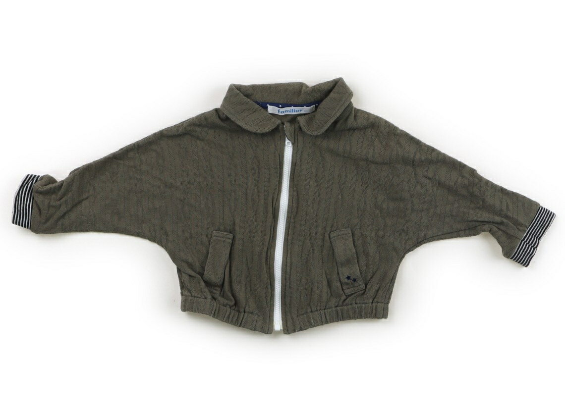 Trainer - ファミリア familiar ジップアップトレーナー 80 男の子 カーキ 子供服 ベビー服 キッズ アウトレット ユーズド 【中古】キッズ・ベビー・マタニティ