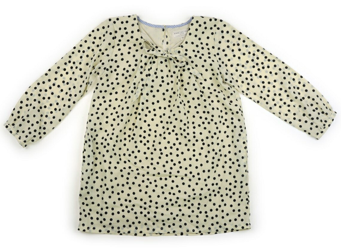 ビーミングバイビームス B:MING by BEAMS ワンピース 120 女の子 ドット柄ベージュブラック 子供服 ベビー服 キッズ アウトレット ユーズド 【中古】キッズ・ベビー・マタニティ