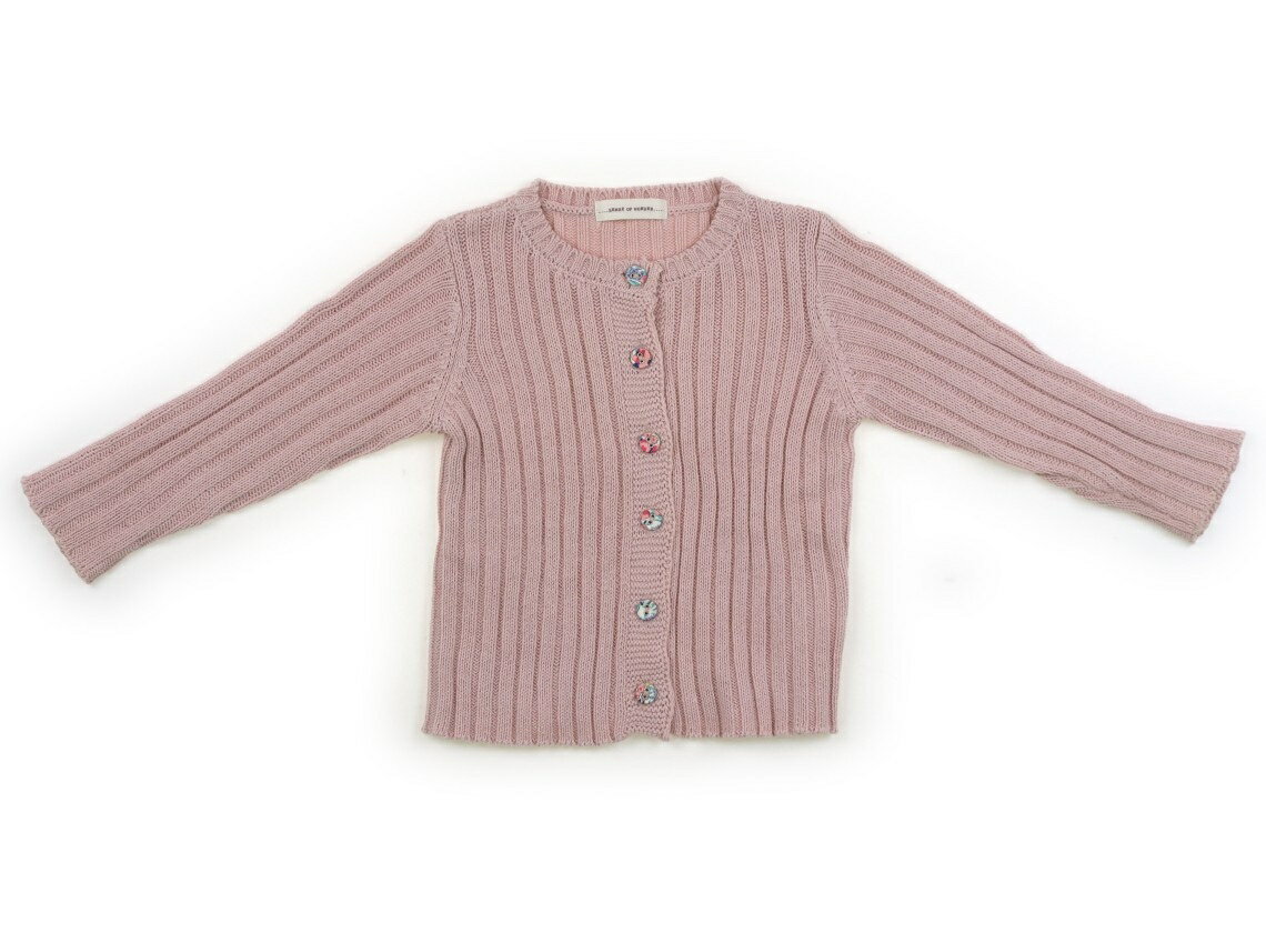 センスオブワンダー Sense of Wonder カーディガン 80 女の子 ピンク、花柄ボタン 子供服 ベビー服 キッズ アウトレット ユーズド 【中古】キッズ・ベビー・マタニティ