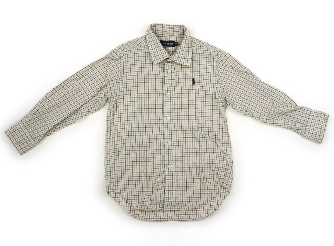 Rakuten - ラルフローレン Ralph Lauren シャツ・ブラウス 110 男の子 オフホワイト・チェック 子供服 ベビー服 キッズ アウトレット ユーズド 【中古】キッズ・ベビー・マタニティ