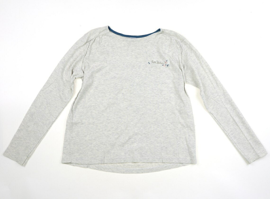 プチバトー PETIT BATEAU Tシャツ・カットソー 150 女の子 薄いグレー　花柄 子供服 ベビー服 キッズ アウトレット ユーズド 【中古】キッズ・ベビー・マタニティ