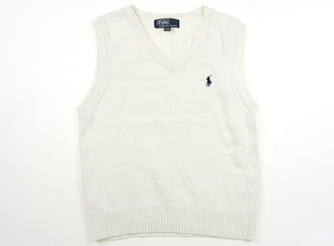 ポロラルフローレン POLO RALPH LAUREN ベスト 130 男の子 白 子供服 ベビー服 キッズ アウトレット ユーズド 【中古】キッズ・ベビー・マタニティ