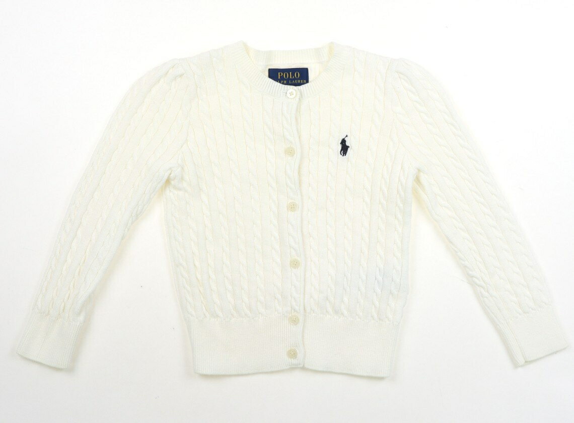 ポロラルフローレン POLO RALPH LAUREN カーディガン 100 女の子 オフホワイト 子供服 ベビー服 キッズ アウトレット ユーズド 【中古】キッズ・ベビー・マタニティ