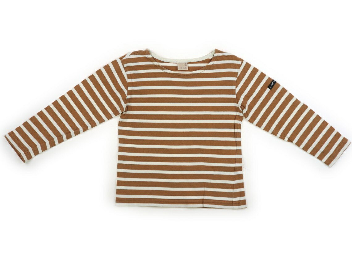 プティマイン petit main Tシャツ・カットソー 110 男の子 ライトブラウン・ボーダー 子供服 ベビー服 キッズ アウトレット ユーズド 【中古】キッズ・ベビー・マタニティ