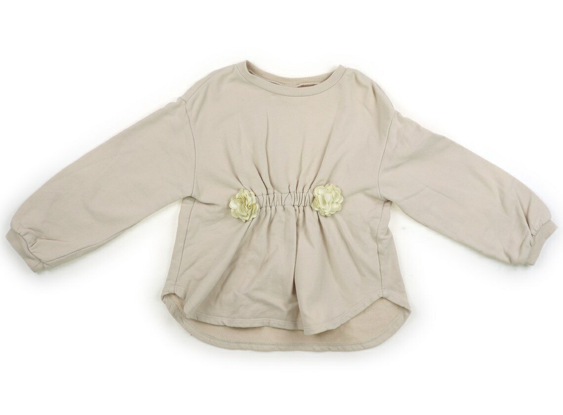 アプレレクール apres les cours トレーナー・プルオーバー 120 女の子 ベージュ・花 子供服 ベビー服 キッズ アウトレット ユーズド 【中古】キッズ・ベビー・マタニティ