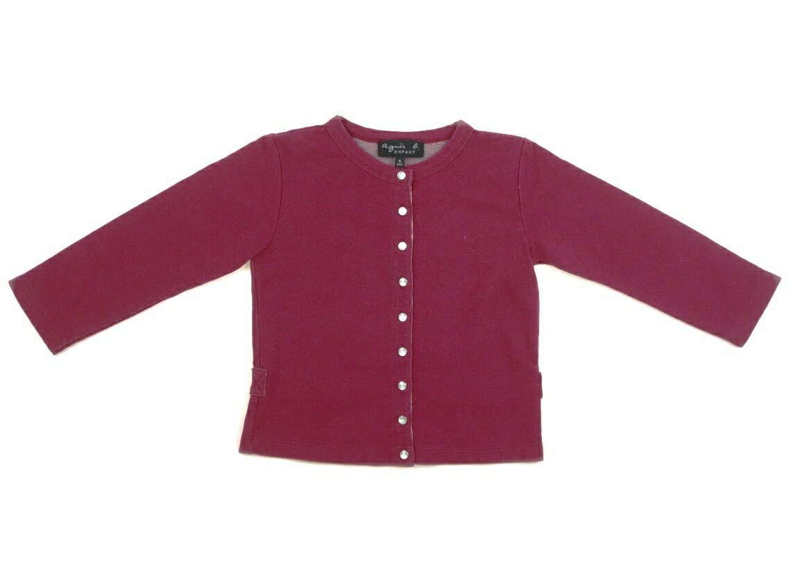 アニエスベー agnes.b カーディガン 100 女の子 マゼンタ 子供服 ベビー服 キッズ アウトレット ユーズド 【中古】キッズ・ベビー・マタニティ