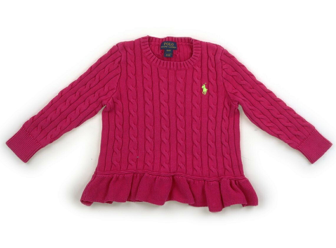 ポロラルフローレン POLO RALPH LAUREN ニット・セーター 110 女の子 ショッキングピンク、フリル 子供服 ベビー服 キッズ アウトレット ユーズド 【中古】キッズ・ベビー・マタニティ