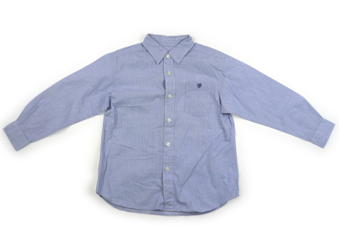 ファミリア familiar シャツ・ブラウス 120 男の子 青、白 子供服 ベビー服 キッズ アウトレット ユーズド 【中古】キッズ・ベビー・マタニティ