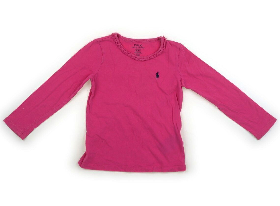 ポロラルフローレン POLO RALPH LAUREN Tシャツ・カットソー 110 女の子 ショッキングピンク、フリル 子供服 ベビー服 キッズ アウトレット ユーズド 【中古】キッズ・ベビー・マタニティ