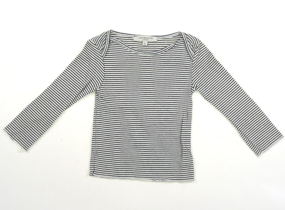 キャラメルベビー＆チャイルド Caramel Baby & Child Tシャツ・カットソー 80 女の子 ボーダー、白、ネイビー 子供服 ベビー服 キッズ アウトレット ユーズド 【中古】キッズ・ベビー・マタニティ