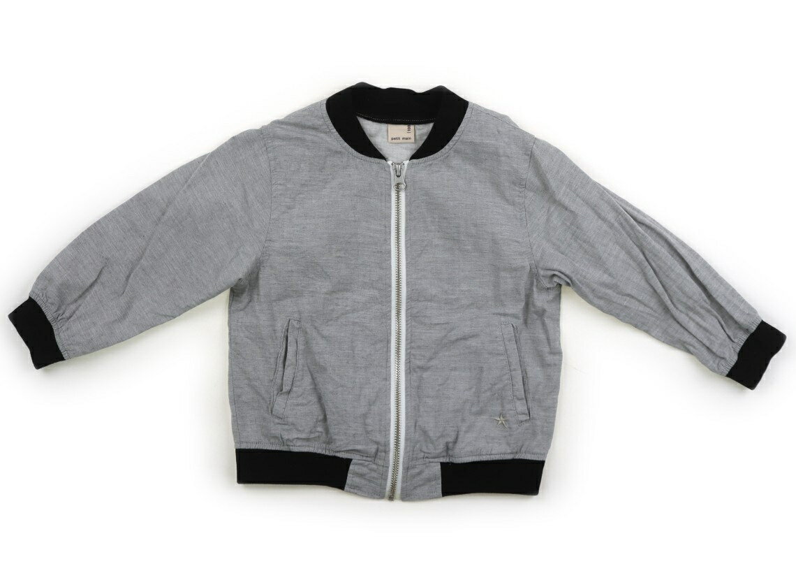 Coat - プティマイン petit main ブルゾン・Gジャン 100 男の子 グレー・黒 子供服 ベビー服 キッズ アウトレット ユーズド 【中古】キッズ・ベビー・マタニティ