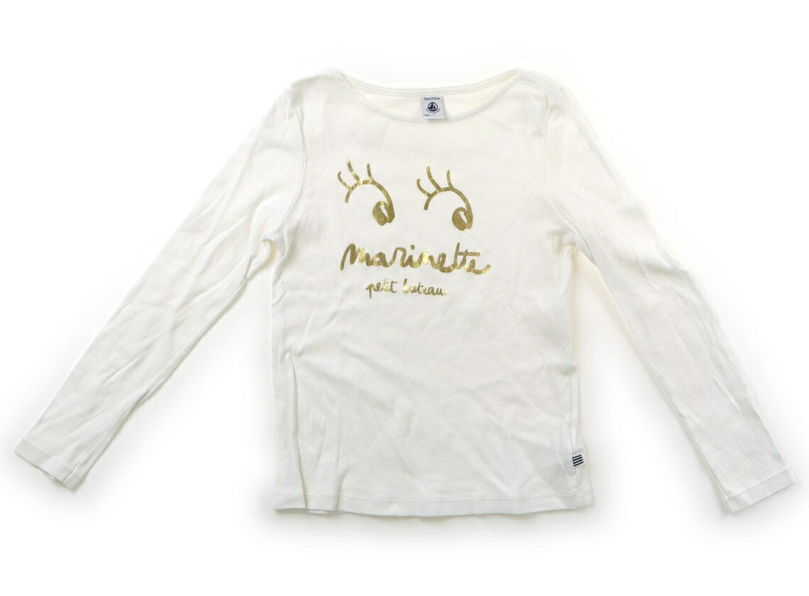 プチバトー PETIT BATEAU Tシャツ・カットソー 140 女の子 ホワイト 子供服 ベビー服 キッズ アウトレット ユーズド 【中古】キッズ・ベビー・マタニティ