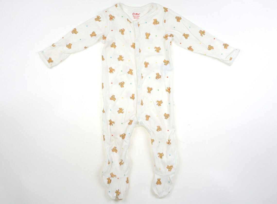 キャスキッドソン Cath Kidston オールインワン 80 男の子 白、クマ柄 子供服 ベビー服 キッズ アウトレット ユーズド 【中古】キッズ..