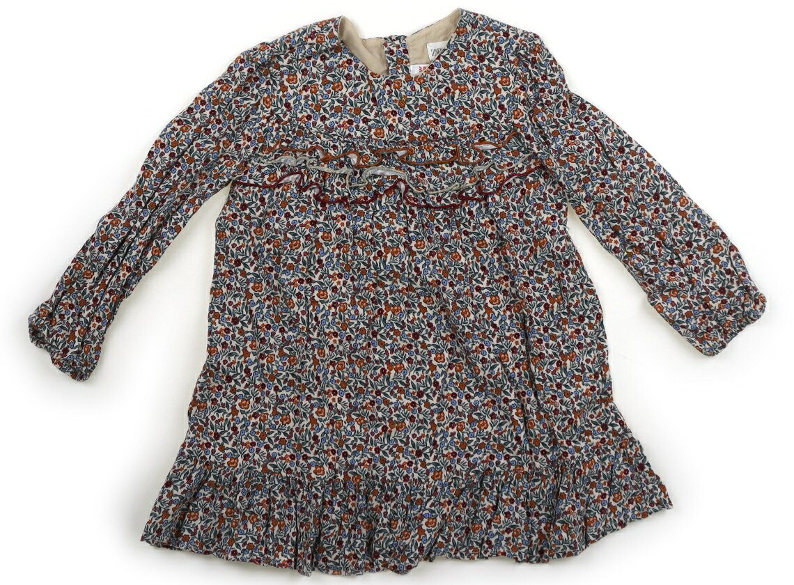 Rakuten - ザラ ZARA ワンピース 100 女の子 アイボリー、花柄 子供服 ベビー服 キッズ アウトレット ユーズド 【中古】キッズ・ベビー・マタニティ