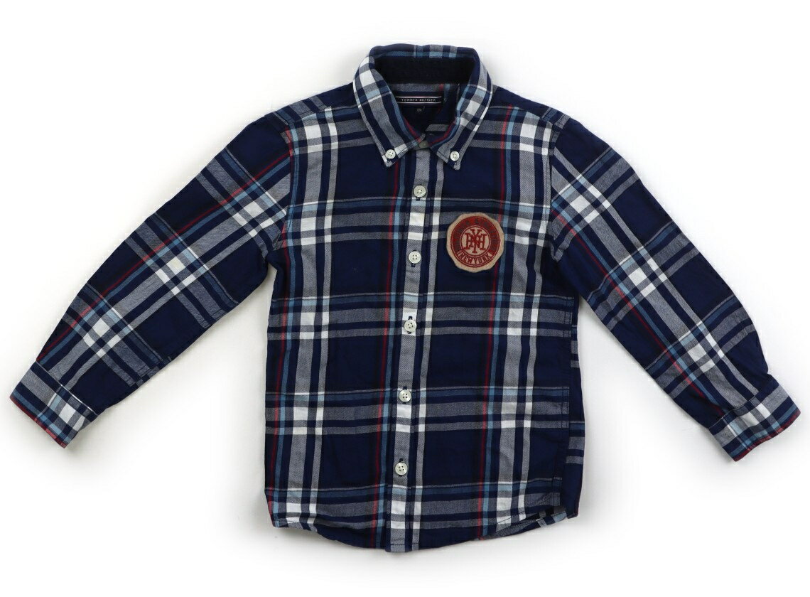 Rakuten - トミーヒルフィガー Tommy Hilfiger シャツ・ブラウス 100 男の子 ネイビー・チェック 子供服 ベビー服 キッズ アウトレット ユーズド 【中古】キッズ・ベビー・マタニティ