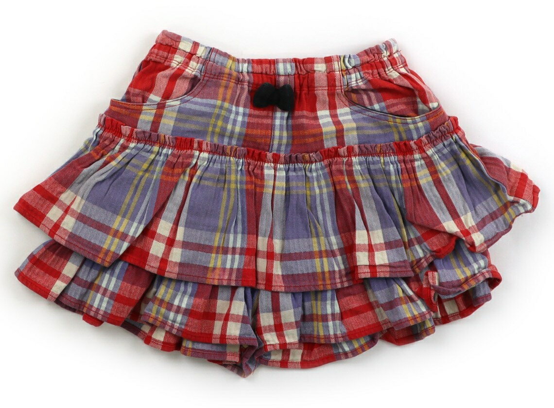 Culottes - トロワラパン troislapins キュロット 110 女の子 レッド他・チェック 子供服 ベビー服 キッズ アウトレット ユーズド 【中古】キッズ・ベビー・マタニティ