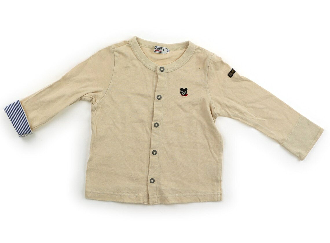 　ブランド 　Double B(ダブルB) 　カテゴリー 　カーディガン 　サイズ 　100サイズ 　色 　ライトイエロー 　状態 　★★★ 　記名 　なし 　ジャンル 　Girl 袖裏は、ブルーのボーダーです。若干色褪せ・毛羽立ちがありますが、まだまだ普段着として活躍してくれそうです。 ＊【状態】【サイズ】に関しての詳しい説明はこちら