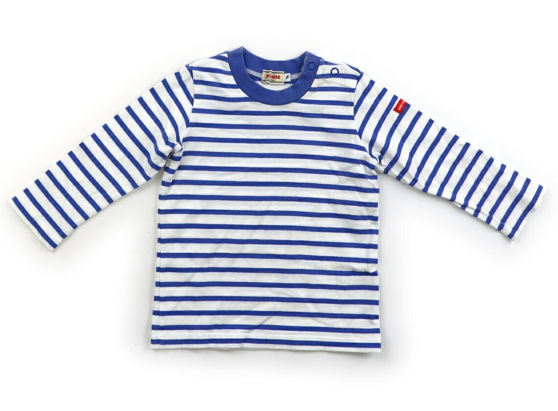 　ブランド 　miki HOUSE(ミキハウス) 　カテゴリー 　Tシャツ・カットソー 　サイズ 　70サイズ 　色 　ホワイト・ブルー・ボーダー 　状態 　★★★ 　記名 　なし 　ジャンル 　Boy 左肩スナップボタン付き。実際のサイズ表記は、F(70-80)。薄いシミがいくつか見られ、毛羽立ち・洗いざらし感があります。 ＊【状態】【サイズ】に関しての詳しい説明はこちら