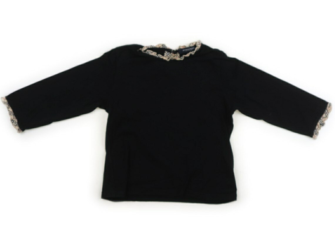 バーバリー BURBERRY Tシャツ・カットソー 130 女の子 黒、ベージュチェック 子供服 ベビー服 キッズ アウトレット ユーズド 【中古】キッズ・ベビー・マタニティ