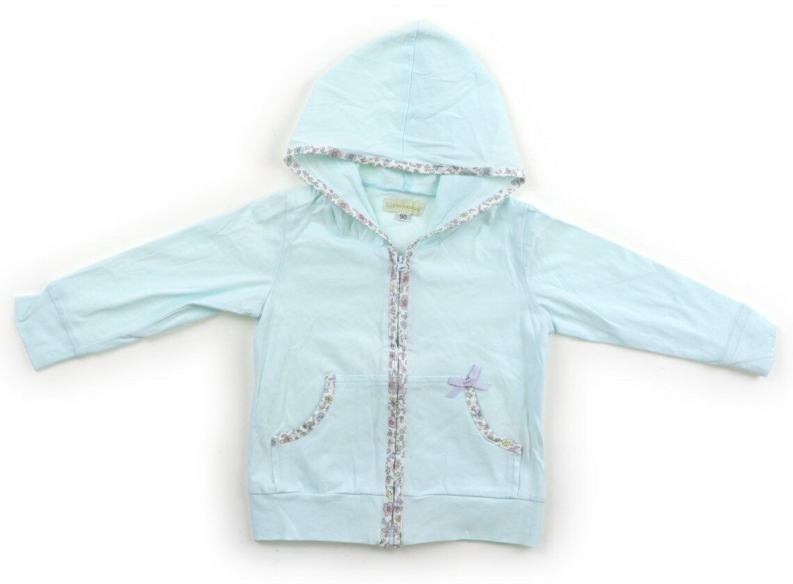 风衣 - プティマイン petit main パーカー 90 女の子 ミントブルー 子供服 ベビー服 キッズ アウトレット ユーズド 【中古】キッズ・ベビー・マタニティ