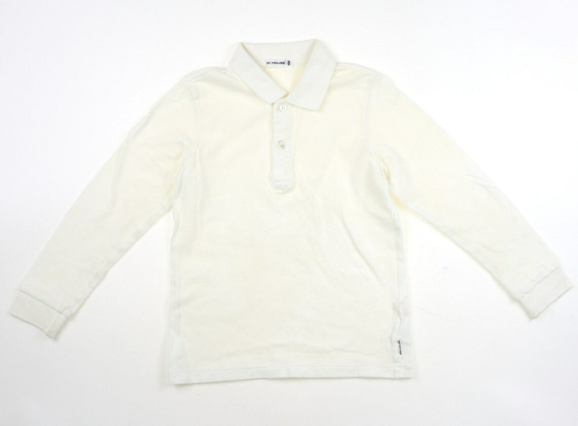 ミキハウス miki HOUSE ポロシャツ 130 男の子 白 子供服 ベビー服 キッズ アウトレット ユーズド 【中古】キッズ・ベビー・マタニティ
