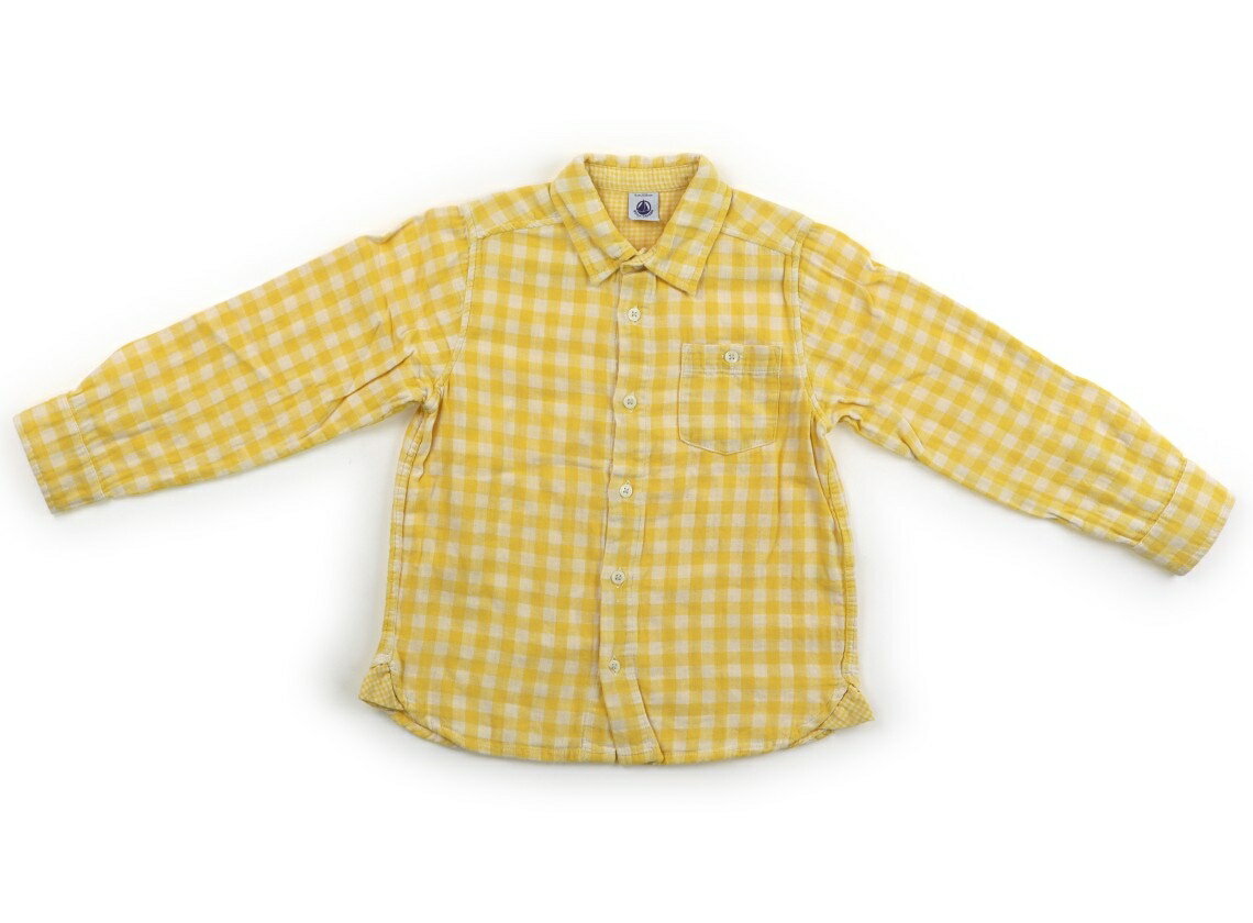 　ブランド 　PETIT BATEAU(プチバトー) 　カテゴリー 　シャツ・ブラウス 　サイズ 　100サイズ 　色 　イエローギンガムチェック 　状態 　★★★ 　記名 　なし 　ジャンル 　Boy 実際のサイズ表記は108cm。ダブルガーゼ素材。全体的に使用感がありますが、特に目立つ汚れはなくまだお使い頂けそうです。 ＊【状態】【サイズ】に関しての詳しい説明はこちら