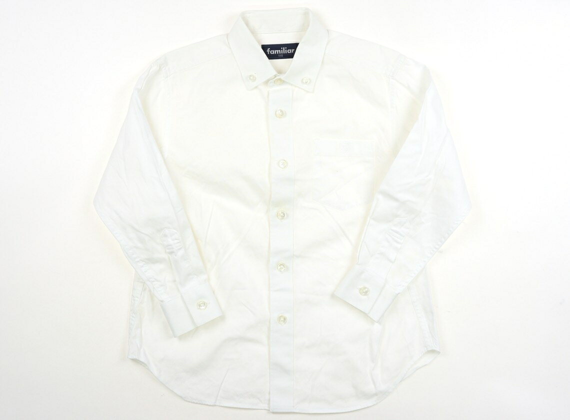 ファミリア familiar シャツ・ブラウス 110 男の子 ホワイト 子供服 ベビー服 キッズ アウトレット ユーズド 【中古】キッズ・ベビー・マタニティ