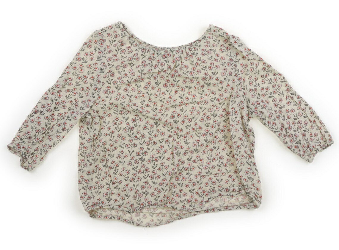 キャラメルベビー＆チャイルド Caramel Baby & Child シャツ・ブラウス 100 女の子 ベージュ地・ピンク花柄 子供服 ベビー服 キッズ アウトレット ユーズド 【中古】キッズ・ベビー・マタニティ