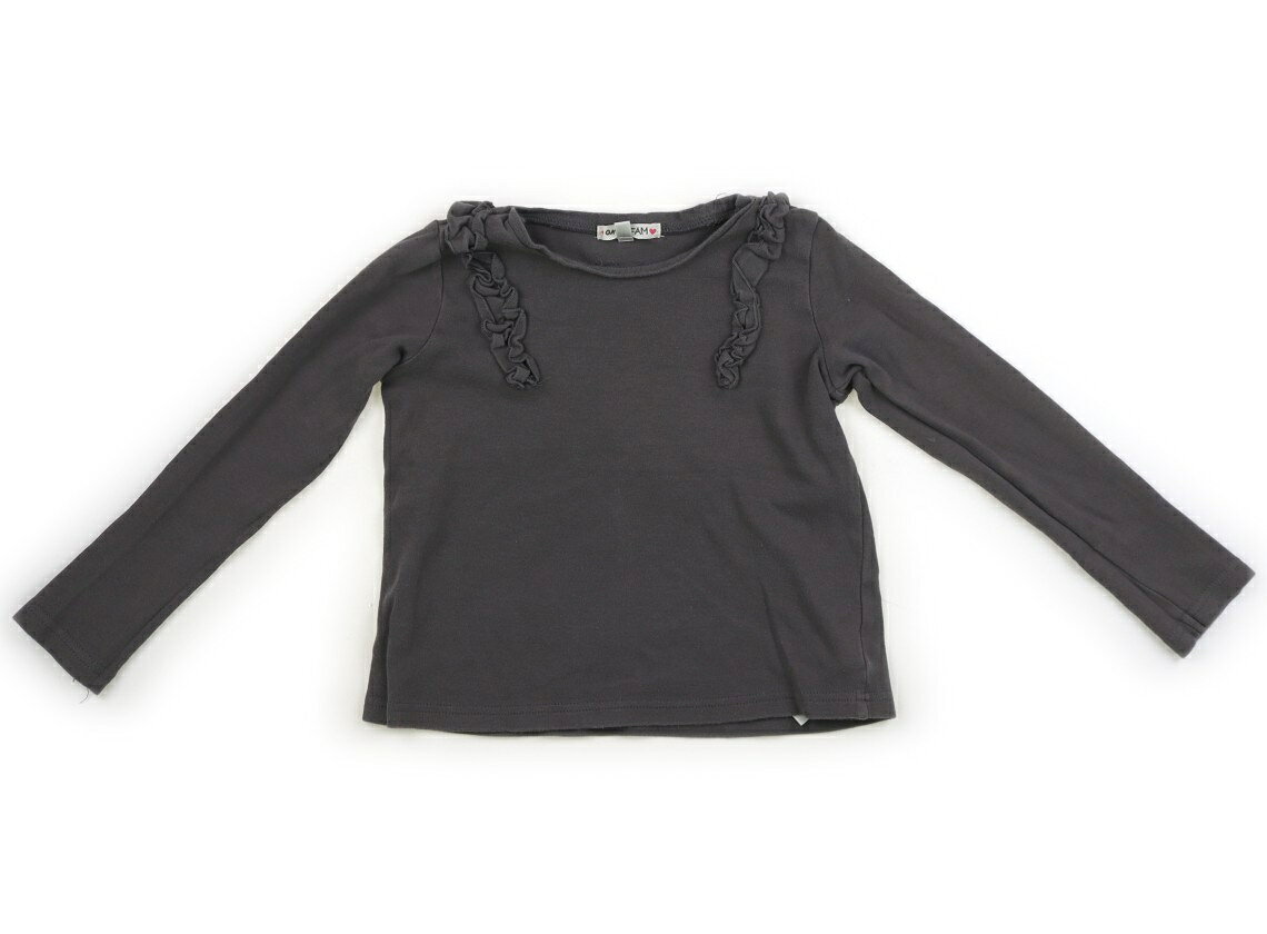 Rakuten - エニィファム anyFAM Tシャツ・カットソー 120 女の子 チャコール 子供服 ベビー服 キッズ アウトレット ユーズド 【中古】キッズ・ベビー・マタニティ
