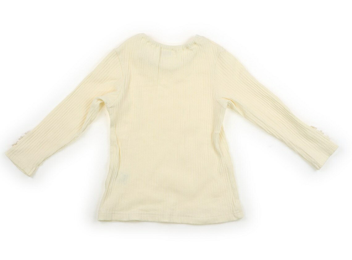 スーリー Souris Tシャツ・カットソー 95 女の子 クリームイエロー、リボン 子供服 ベビー服 キッズ アウトレット ユーズド 【中古】キッズ・ベビー・マタニティ 2