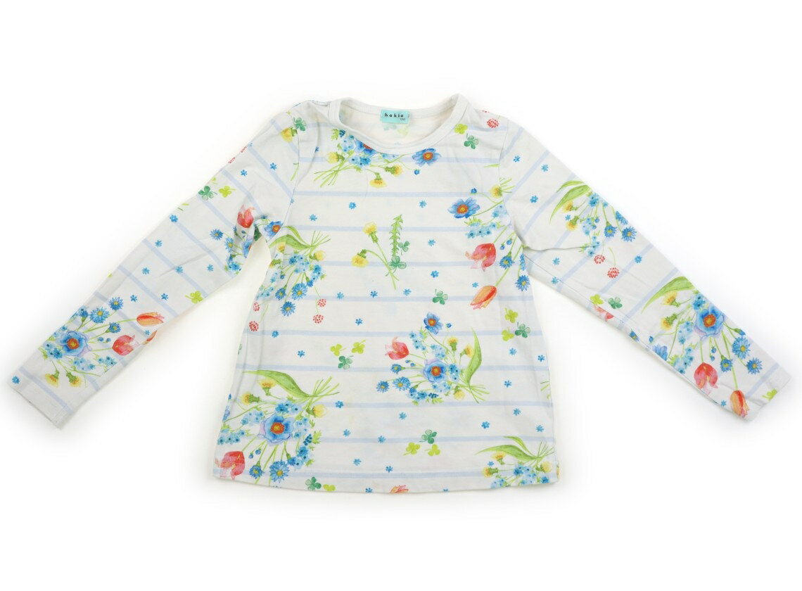 Rakuten - ハッカ HAKKA Tシャツ・カットソー 130 女の子 白、ブルーボーダー、花柄 子供服 ベビー服 キッズ アウトレット ユーズド 【中古】キッズ・ベビー・マタニティ