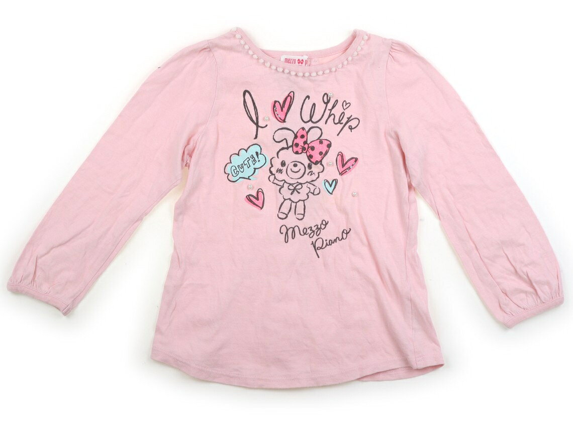 メゾピアノ mezzo piano Tシャツ・カットソー 130 女の子 ピンク・プリント 子供服 ベビー服 キッズ アウトレット ユーズド 【中古】キッズ・ベビー・マタニティ