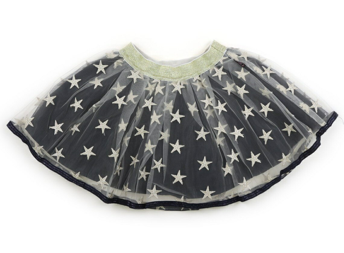 メゾピアノ mezzo piano スカート 100 女の子 オフホワイト・ネイビー・ゴールド・星 子供服 ベビー服 キッズ アウトレット ユーズド 【中古】キッズ・ベビー・マタニティ