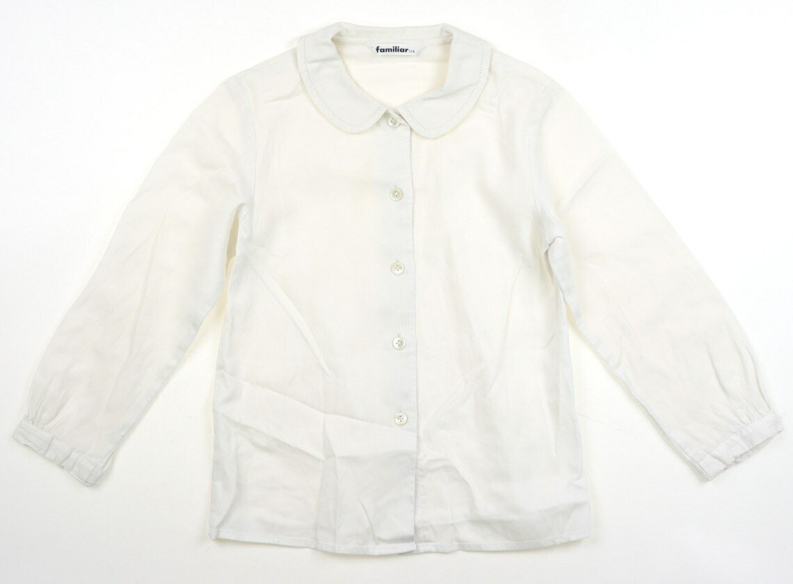 ファミリア familiar シャツ・ブラウス 110 女の子 ホワイト 子供服 ベビー服 キッズ アウトレット ユーズド 【中古】キッズ・ベビー・マタニティ