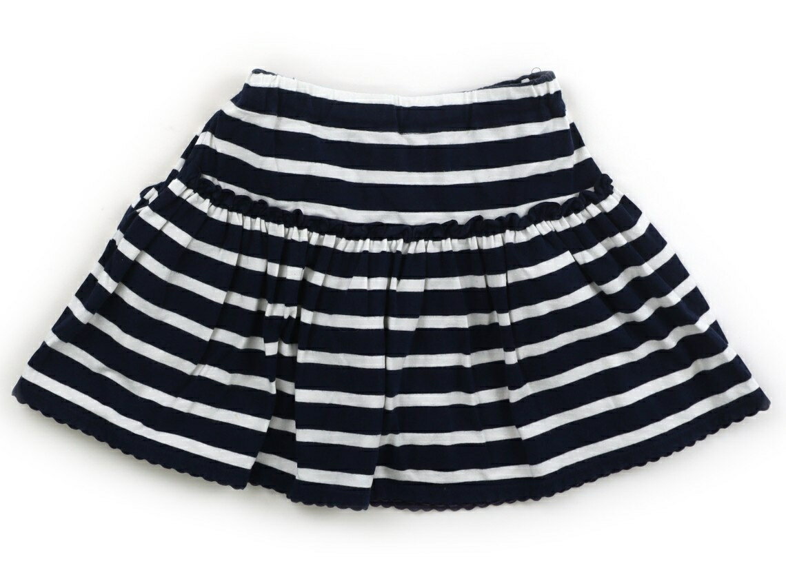 メゾピアノ mezzo piano スカート 130 女の子 ネイビーボーダー 子供服 ベビー服 キッズ アウトレット ユーズド 【中古】キッズ・ベビー・マタニティ