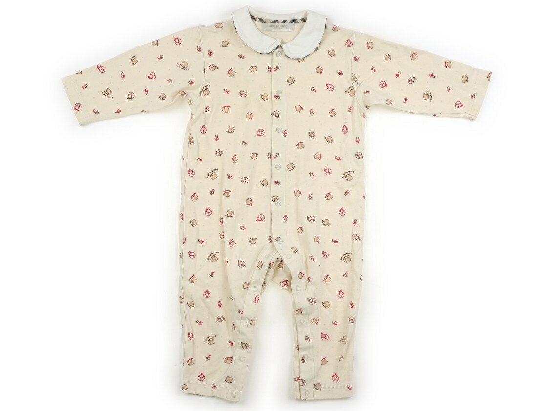 バーバリー BURBERRY カバーオール 80 女の子 アイボリー、羊・スタイ柄 子供服 ベビー服 キッズ アウトレット ユーズド 【中古】キッズ・ベビー・マタニティ