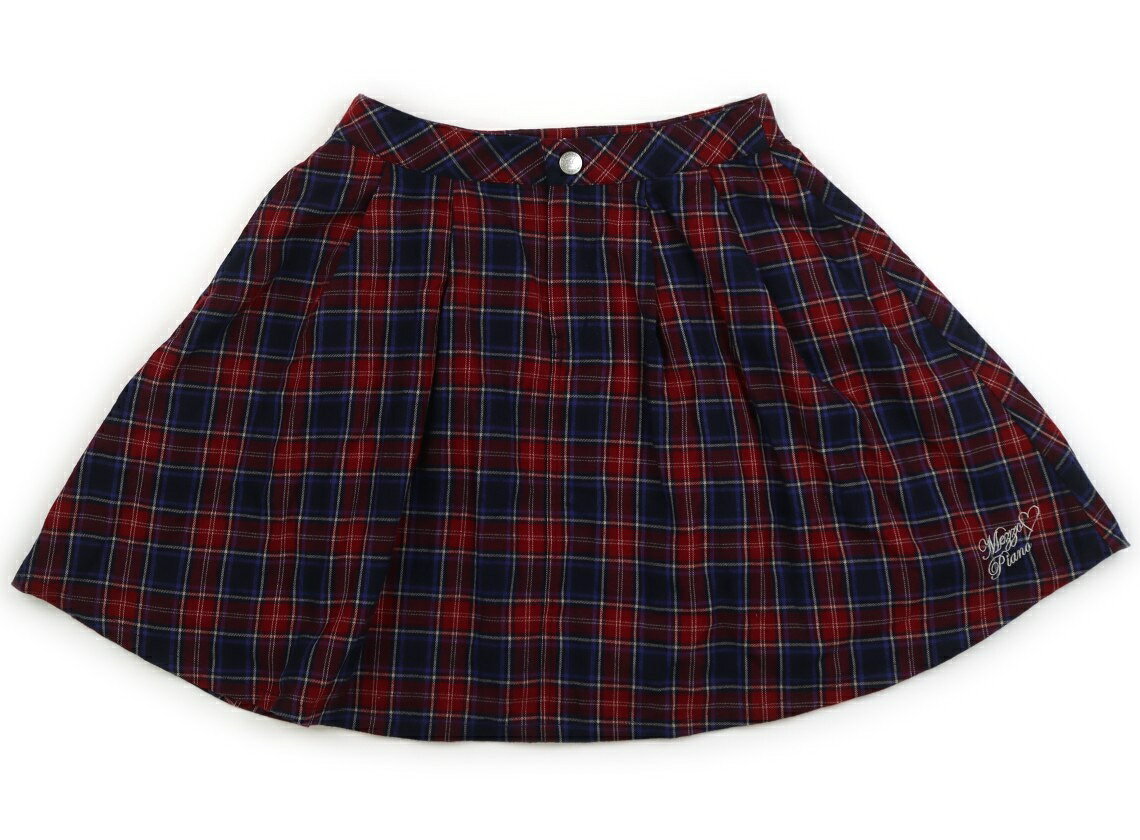メゾピアノ mezzo piano スカート 160 女の子 レッド・ネイビー・チェック 子供服 ベビー服 キッズ アウトレット ユーズド 【中古】キッズ・ベビー・マタニティ